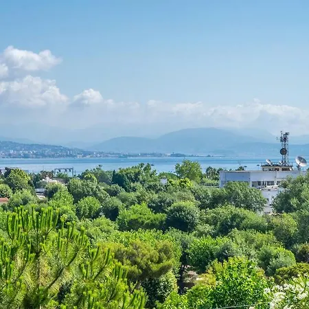 A7- 2 Bdr Sea & Mountain View - Ac, Parking, Pool & Terrace أنتيب